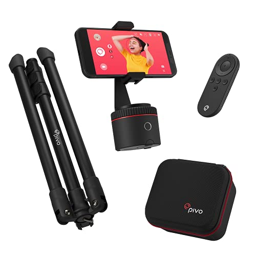 Pivo Standard Pack Red - Set Completo de Creación de Contenido - Seguimiento Automático de 360​​° - Incluye Trípode, Soporte y Estuche - Selfie Vlogging Seguimiento de Rostro y Cuerpo