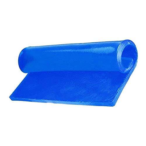 PJhao - Almohadilla de Gel para Asiento de Motocicleta, absorción de Impactos, Reduce la Fatiga, cómoda y Suave, cojín de Tela de enfriamiento, Accesorios de Color Azul Fresco (25 x 22 x 1 cm)