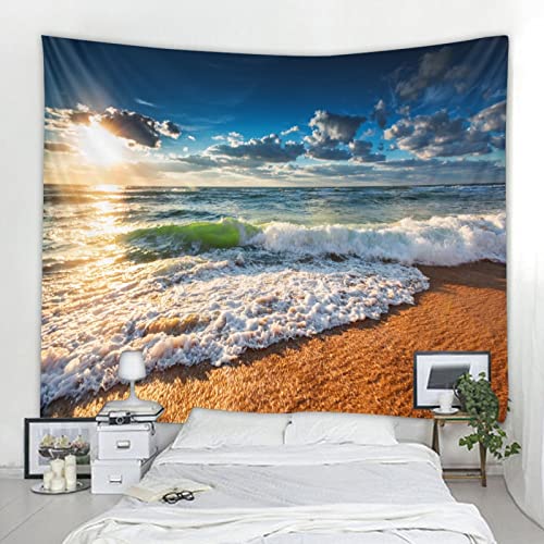 Playa tropical palmera tapiz colgante de pared mar vela paisaje tapiz decoración del hogar tela de fondo A4 150x200cm