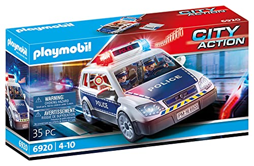 PLAYMOBIL- City Action Playset, Coche de Policía con Luces y Sonido, Multicolor (6920)