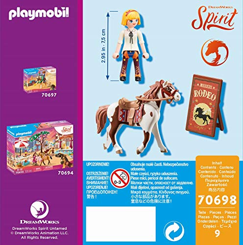 PLAYMOBIL DreamWorks Spirit Untamed 70698 Miradero Rodeo Abigaíl, A partir de 4 años