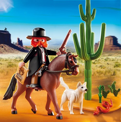 PLAYMOBIL - Sheriff con Caballo, Figuras de Juguete (5251)