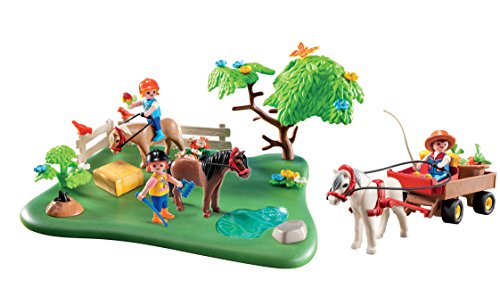 Playmobil Vida en la Montaña - Country Prado con Poni y Carreta (Playmobil Set Aniversario) Muñecos y Figuras, Color Multicolor (Playmobil 5457)