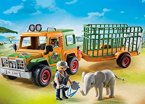 PLAYMOBIL Wild Life, 6937 Camión con Elefante, A partir de 4 años