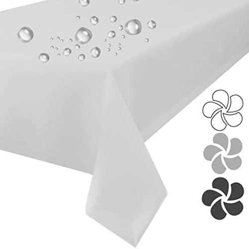 Plumeri Mantel Resistente a Las Manchas 250g / m2 Oeko Tex Standard 100 Mantel decoración de Mesa Mantel