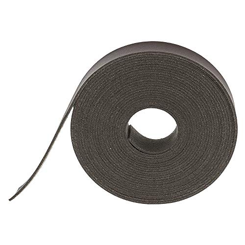POFET Tiras de cuero para manualidades de piel, 5 metros, 2 cm de ancho, para cordón de cuero plano y cordones, color negro