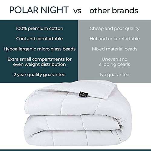 Polar Night Manta Pesada para Adultos - con Perlas de Vidrio, algodón, Norma Oeko-Tex® 100 - Transpirable, hipoalergénica, Incluye bucles de Cobertura - 150 x 200 cm, 5-13kg (9)