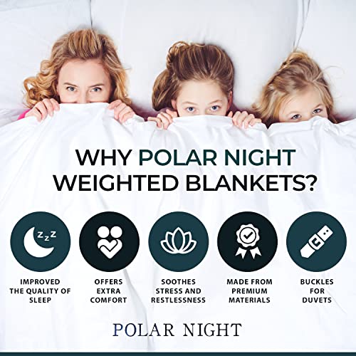 Polar Night Manta Pesada para Adultos - con Perlas de Vidrio, Microfibra, Norma Oeko-Tex® 100 - Transpirable, hipoalergénica, Incluye bucles de Cobertura - 150 x 200 cm, 5-13kg (11)