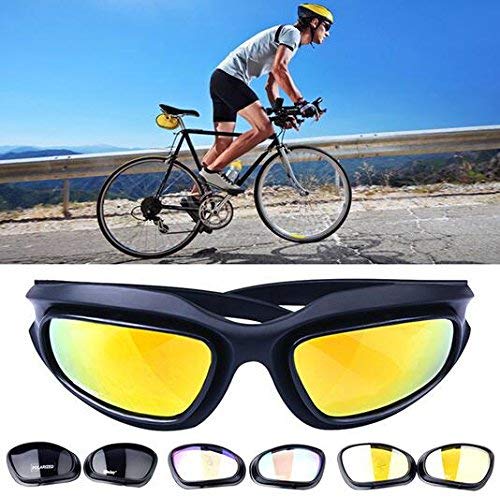 Polarizadas Lente Gafas Para El Sol de hípica con 4 lente de conducción para Motocicleta Bicicleta Actividad al aire libre Deportes Caza Militar