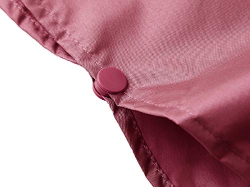 Poncho Impermeable Reutilizable Adulto Unisex Chubasquero Capa de Lluvia Nieve Rojo Vino