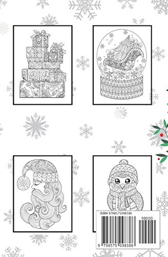 Postales Para Colorear De Invierno: Regalo Perfecto Para Adultos Niñas Postal Navidad Familia Vintage Hecho a Mano