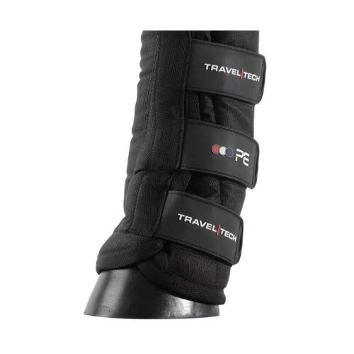 Premier Equine Travel-Tech Travel Boots - Polainas de Transporte (Talla L), Color Negro