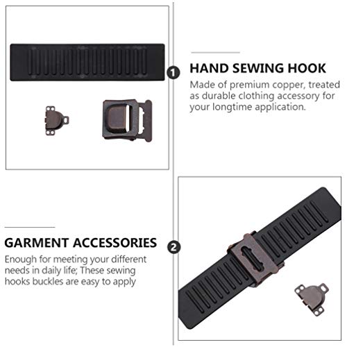 PRETYZOOM 10 Juegos de Hebilla de Cintura Ajustable Extensor de Falda Pantalones Elásticos Elásticos Ganchos Cinturón de Cincha de Cintura Botón Oculto para Costura Diy Pantalones Vaqueros