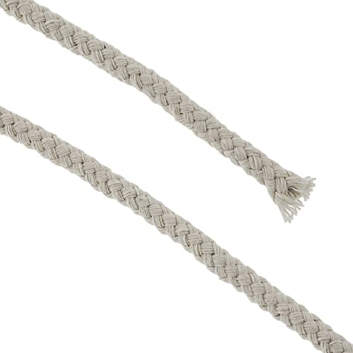 PrimeMatik - Cuerda Trenzada de algodón 20 m x 6 mm Natural