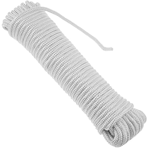 PrimeMatik - Cuerda Trenzada de poliéster 10 m x 6 mm Blanca