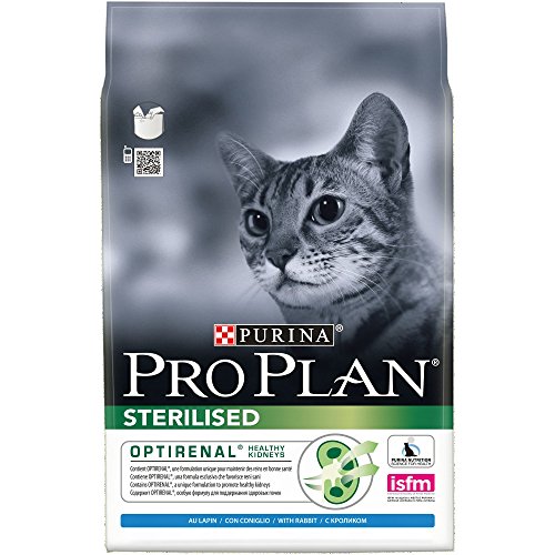 Pro Plan - Pienso de Gato Sterilised – Au Conejo – 3 kg – Pienso para Gatos empotrados/esterilizados