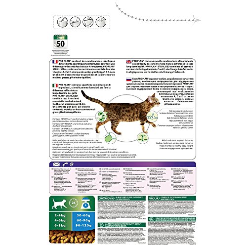 Pro Plan - Pienso de Gato Sterilised – Au Conejo – 3 kg – Pienso para Gatos empotrados/esterilizados
