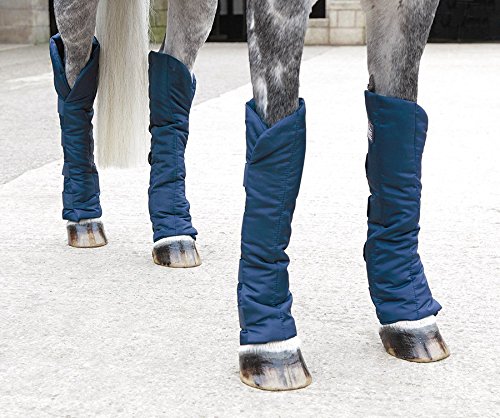 Protecciones de viaje para patas de caballo, azul marino