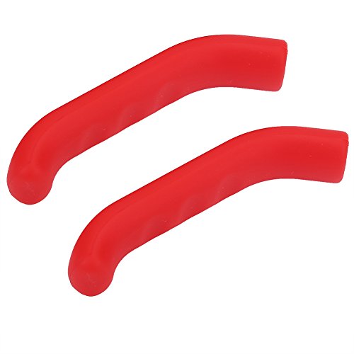 Protector de Palanca de Freno de Bicicleta,1 Par Manga de Palanca de Freno de Bicicleta de Silicona Cubiertas de Manija de Freno de Bicicleta Antideslizante reemplazo para Ciclismo Accesorio(Rojo)