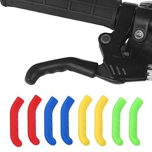 Protector de Palanca de Freno de Bicicleta,1 Par Manga de Palanca de Freno de Bicicleta de Silicona Cubiertas de Manija de Freno de Bicicleta Antideslizante reemplazo para Ciclismo Accesorio(Rojo)