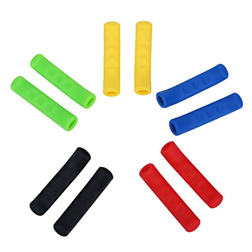 Protector de Palanca de Freno de Bicicleta,1 Par Manga de Palanca de Freno de Bicicleta de Silicona Cubiertas de Manija de Freno de Bicicleta Antideslizante reemplazo para Ciclismo Accesorio(Rojo)