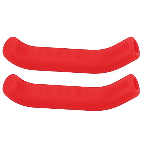 Protector de Palanca de Freno de Bicicleta,1 Par Manga de Palanca de Freno de Bicicleta de Silicona Cubiertas de Manija de Freno de Bicicleta Antideslizante reemplazo para Ciclismo Accesorio(Rojo)