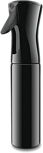Pulverizador Agua Spray en Bruma Continuo Bote Atomizador Botella Rociador Difusor Bottle Vacio Vaporizador Cabello Plantas Frasco Pelo Peluqueria (10.1oz/300ml Negro)