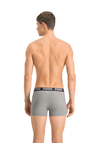 Puma Basic Boxer 2p, Hombre, Gris (Dark Grey Mélange/Black 691), M