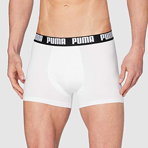 PUMA Basic Men's Boxers (5 Unidades) Boxer Briefs, Blanco, Negro, Gris, M (Pack de 5) para Hombre