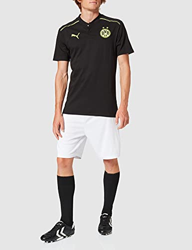 Puma Borussia Dortmund Temporada 2021/22 Equipación de Juego, Polo Camiseta, Unisex, Black-Safety Yellow, M
