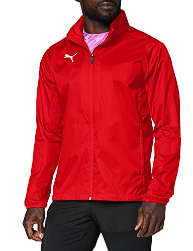 PUMA LIGA Training Rain Jacket Core Jacket, Hombre, 3XL, rojo (puma red/puma white), 655304