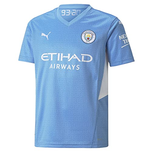 Puma Manchester City Temporada 2021/22, Juego, Camiseta Primera Equipación, Unisex-Child, Team Light Blue White, 140
