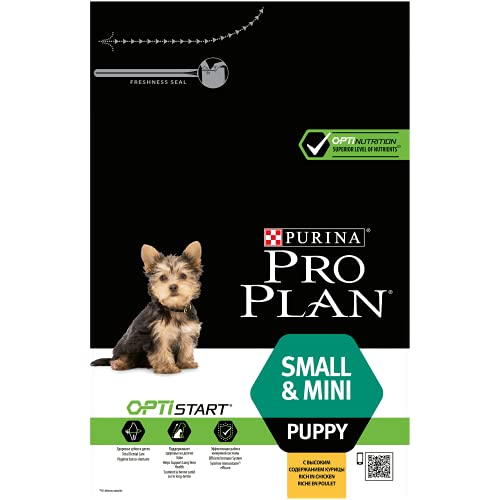 PURINA Pro Plan Comida Seco para Cachorros Pequeños y Mini con Optistart, Sabor Pollo - 3 Kg