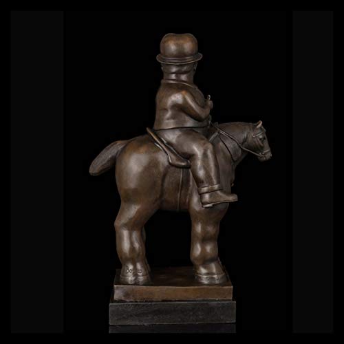 QAZPL Escultura de bronce famosa orlinski abstracta gorda caballero caballo caballo bronce escultura y figura clásica