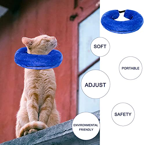 QEEQPF Funda hinchable para mascotas, collar de protección lavable para perros pequeños y gatos, collar suave con hebilla ajustable (M).