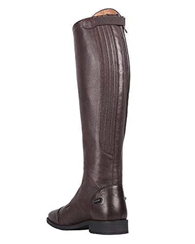 QHP Botas de equitación de piel para mujer Tamar Adult, color Marrón, talla 38 EU