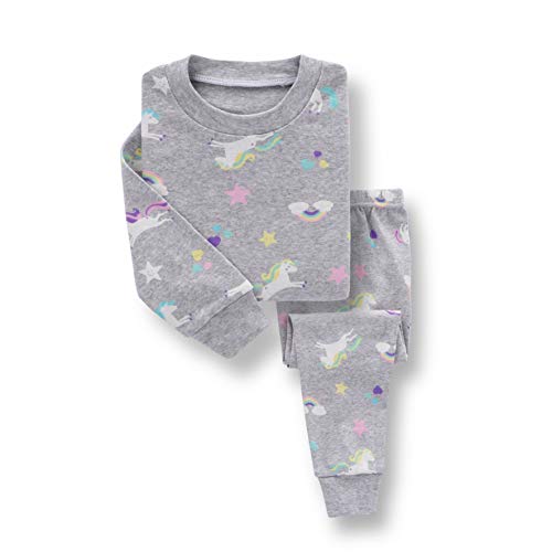 Qingzhuan - Conjunto de Pijamas de Manga Larga con Caballo Volador para bebés, Ropa de Dormir de algodón Suave y cómoda, Pijamas para niños, Pijamas para niños pequeños (tamaño: 130-140 cm)
