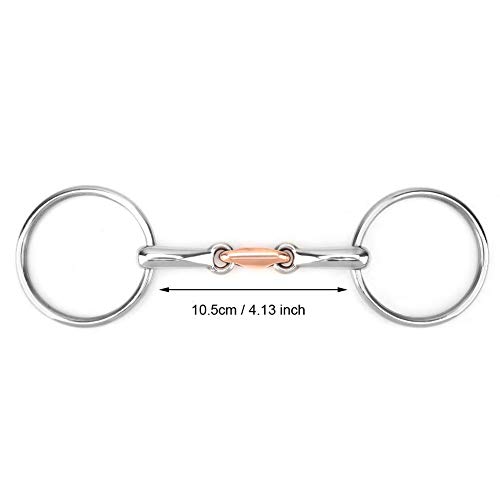 Qqmora Rodillo de boca de caballo, acero inoxidable sin Bitless Bridle antioxidante para caballos jóvenes (10.5)