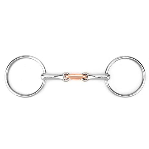 Qqmora Rodillo de boca de caballo, acero inoxidable sin Bitless Bridle antioxidante para caballos jóvenes (10.5)