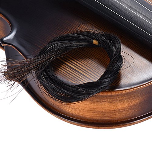 Quatro madeja pelo de caballo para violín arco u otro uso - Calidad AAA - Procedencia Mongolia - 40 gramos - 77-78 cm - Negro