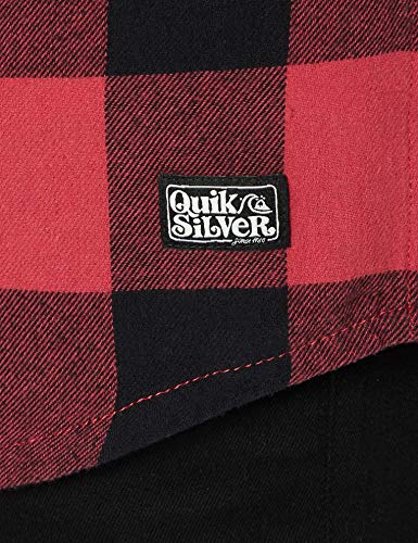 Quiksilver Flannel-Camisa De Manga Larga para Hombre, Americas Red Motherfly, XL