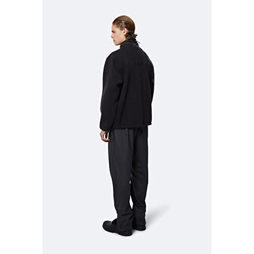RAINS Unisex Fleece Jacket Casual Fit Black in Size Large/X-Large
