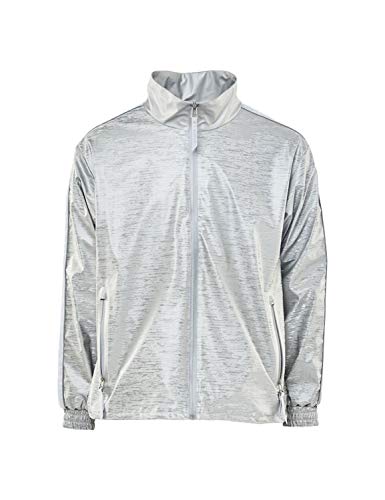 RAINS Unisex Ltd Track Jacket Silver in Size Medium/Large
