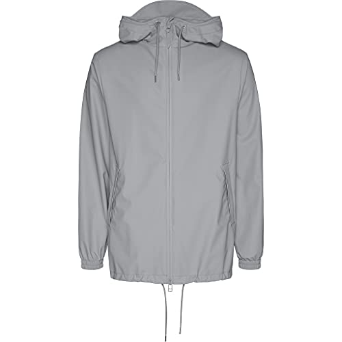 RAINS Unisex Storm Waterproof Jacket Grey in Size Large/X-Large
