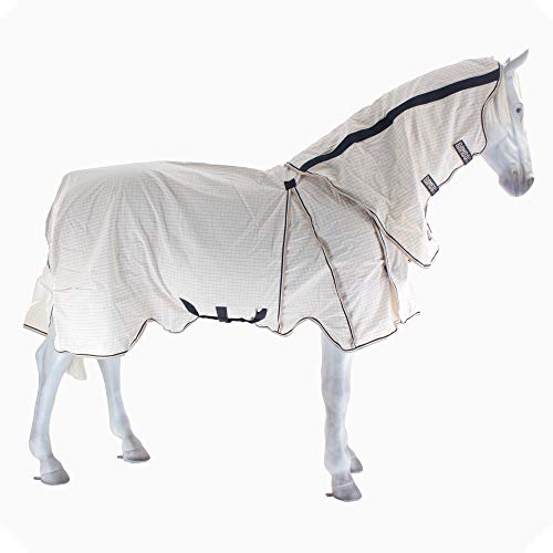 RAMBO Horseware Optimo Supreme Summer Sheet - Alfombra desmontable para caballo (78 m, 6 '6 pulgadas), color azul marino y beige