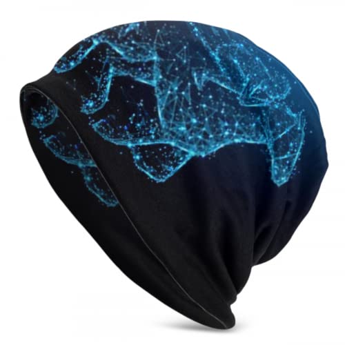 RAUP Gorros Beanie para Hombres y Mujeres - Jinete Abstracto en líneas de Forma de Caballo Gorro Resistente para la Cabeza, Gorro Suave elástico para Todo el año Comodidad