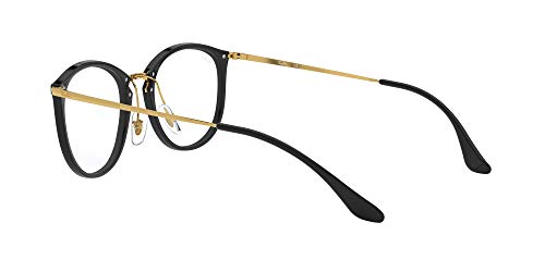 Ray-Ban 0RX7140, Monturas de Gafas Unisex Adulto, Negro (Shiny Black), 49