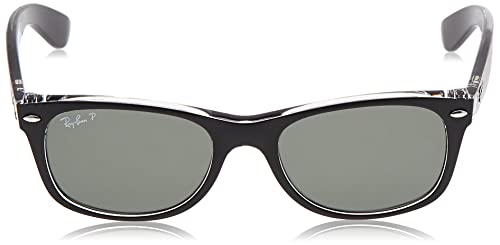 Ray-Ban - Gafas de sol Rectangulares New Wayfarer MOD. 2132 SOLE, Color Black, Talla 55 mm