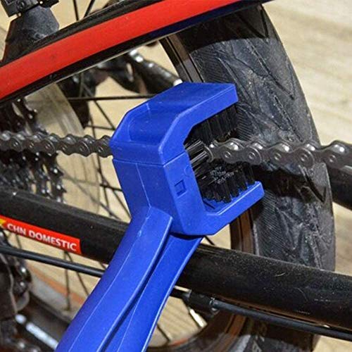 RC Parts Cepillo Limpieza Cadena Moto y Bicicleta (1 Uds.) Herramienta para Limpieza de Engranajes y Cadenas Color Azul.