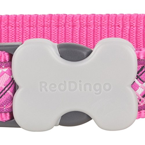 Red Dingo GmbH 9330725059078 Collar Perro Flanno, S, Fucsia